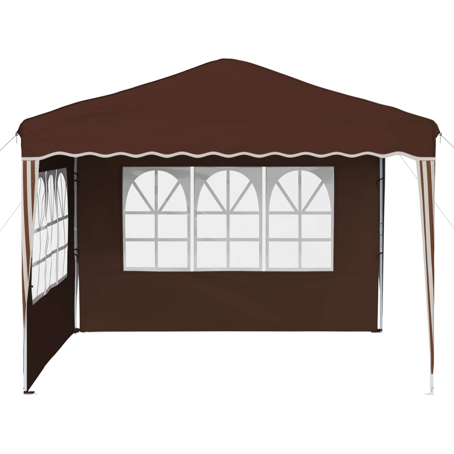 Pop-up Festtelt 288 x 288 x 245 cm Brun Oxford stof