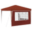 Pop-up Festtelt 288 x 288 x 245 cm Terrakotta Oxford stof