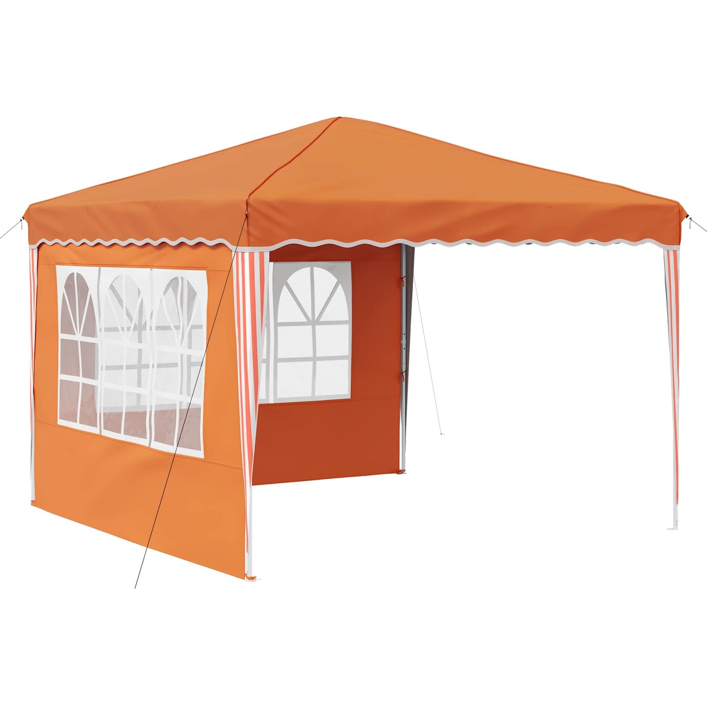 Pop-up Festtelt 288 x 288 x 245 cm Orange Oxford stof