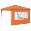 Pop-up Festtelt 288 x 288 x 245 cm Orange Oxford stof