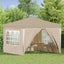 Pop-up Festtelt 288 x 288 x 245 cm Cremefarvet Oxford stof