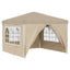 Pop-up Festtelt 288 x 288 x 245 cm Cremefarvet Oxford stof