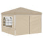 Pop-up Festtelt 288 x 288 x 245 cm Cremefarvet Oxford stof