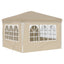 Pop-up Festtelt 288 x 288 x 245 cm Cremefarvet Oxford stof