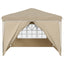 Pop-up Festtelt 288 x 288 x 245 cm Cremefarvet Oxford stof
