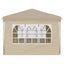 Pop-up Festtelt 288 x 288 x 245 cm Cremefarvet Oxford stof