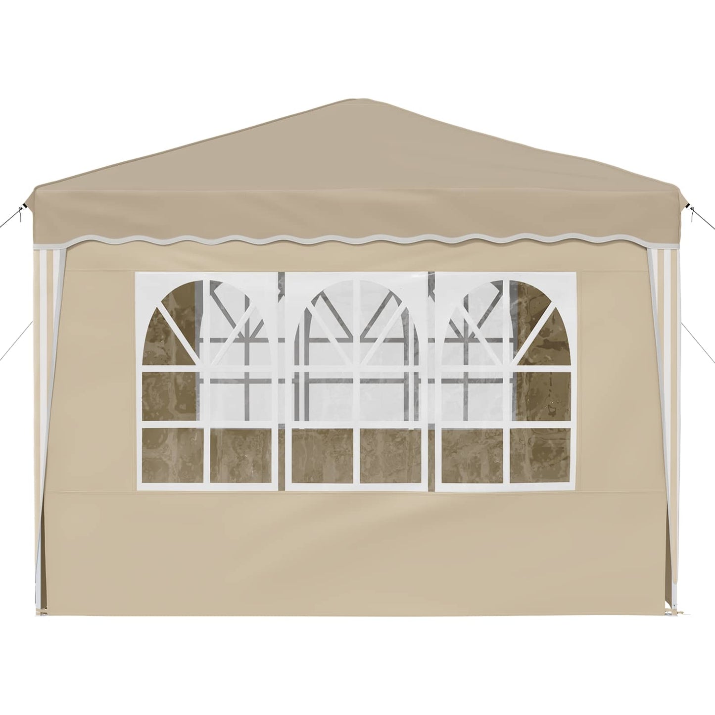 Pop-up Festtelt 288 x 288 x 245 cm Cremefarvet Oxford stof