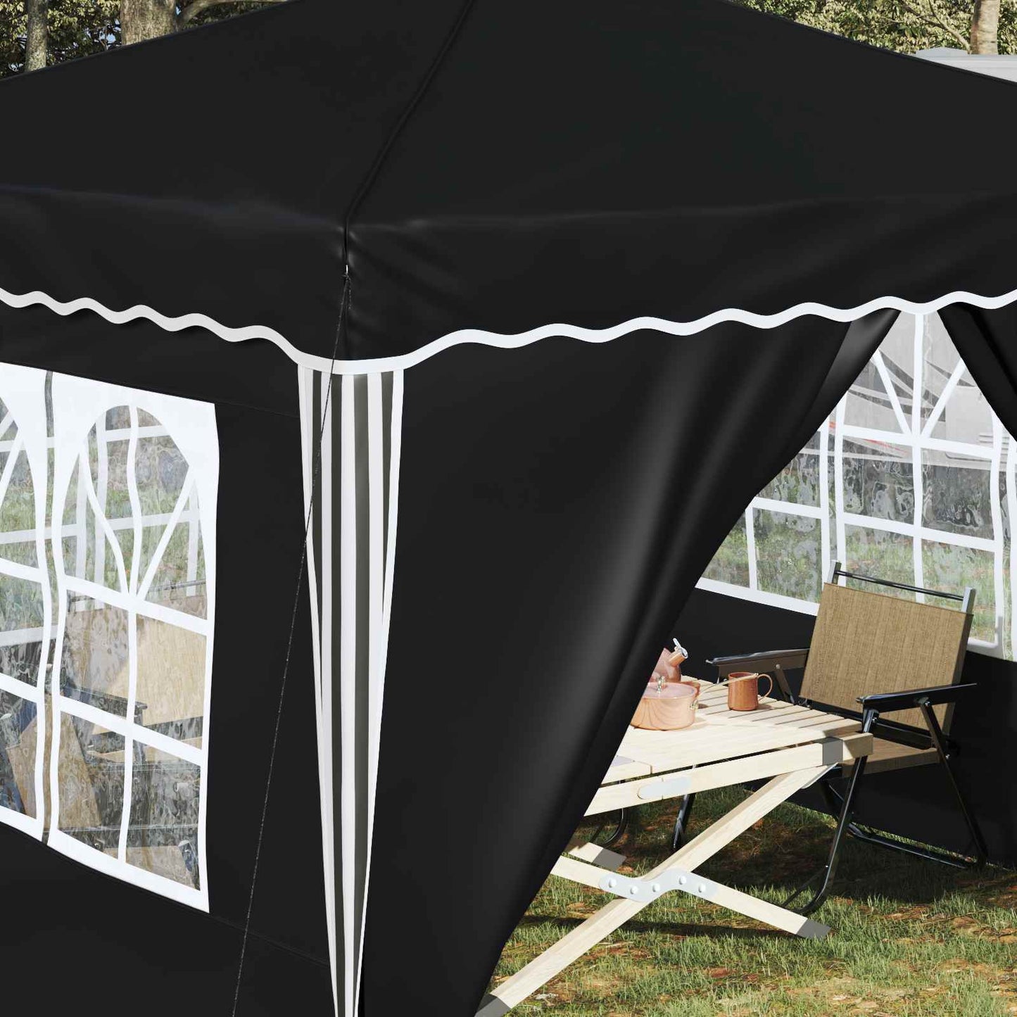 Pop-up Festtelt 288 x 288 x 245 cm Antracit Oxford stof