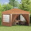 Pop-up Festtelt 288 x 288 x 245 cm Beige Oxford stof