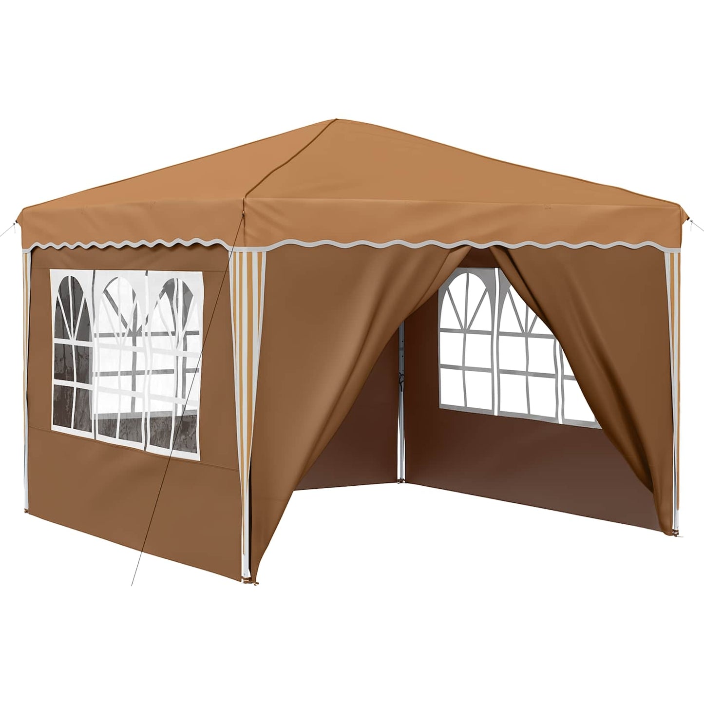 Pop-up Festtelt 288 x 288 x 245 cm Beige Oxford stof