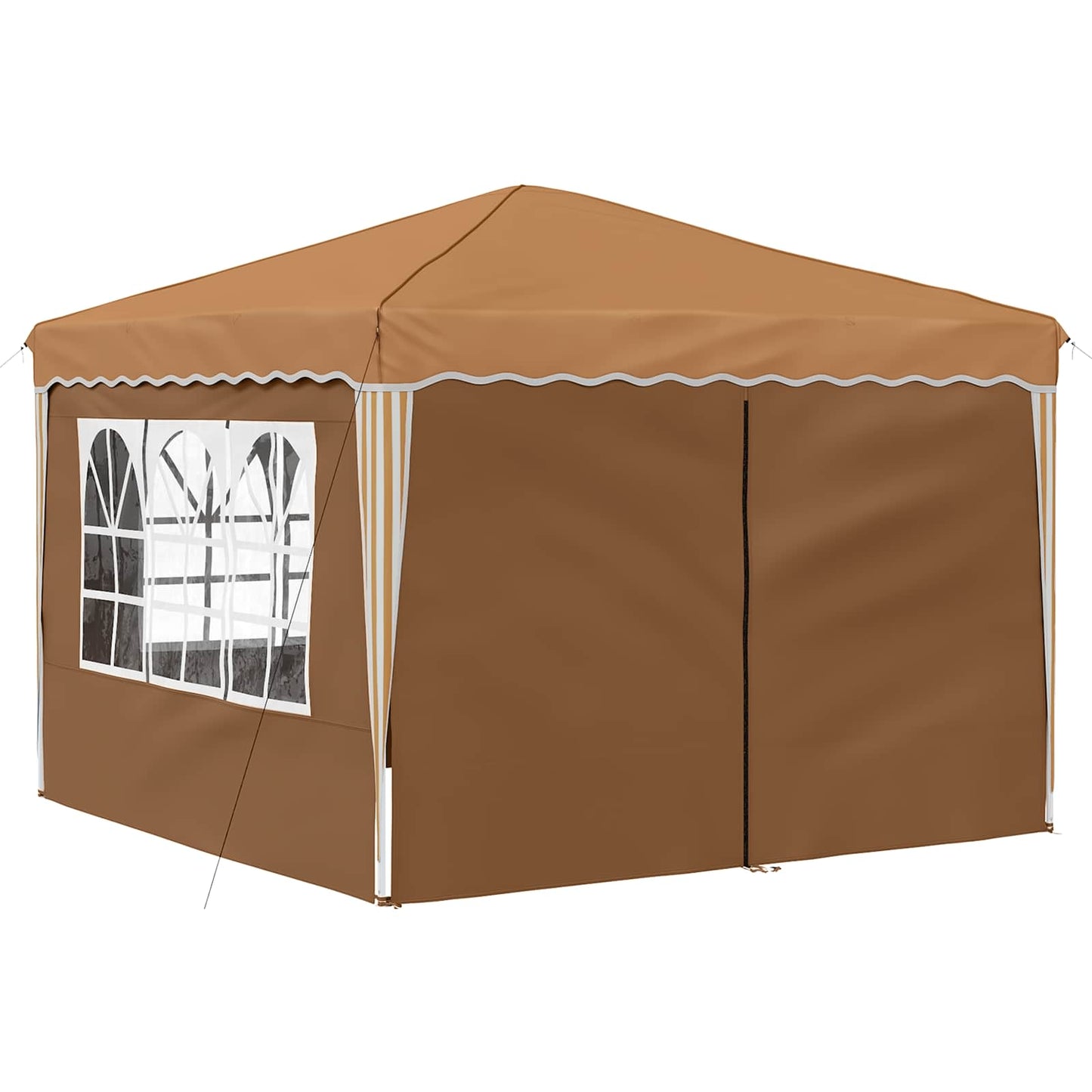 Pop-up Festtelt 288 x 288 x 245 cm Beige Oxford stof