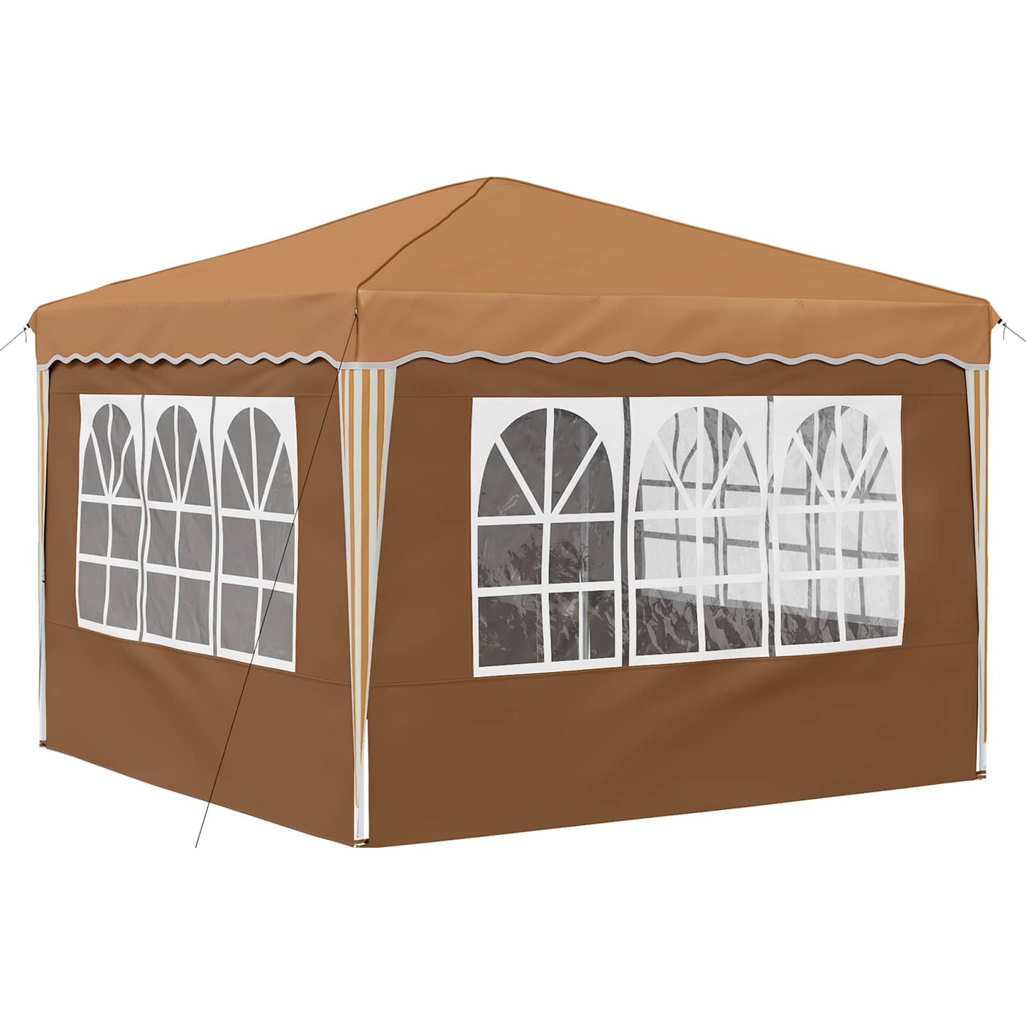 Pop-up Festtelt 288 x 288 x 245 cm Beige Oxford stof