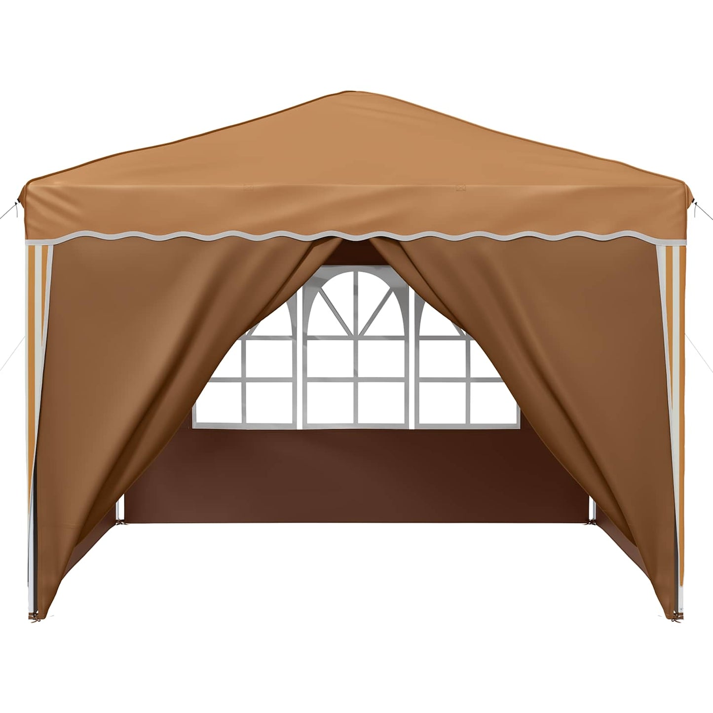 Pop-up Festtelt 288 x 288 x 245 cm Beige Oxford stof