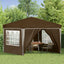 Pop-up Festtelt 288 x 288 x 245 cm Gråbrun Oxford stof