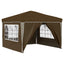 Pop-up Festtelt 288 x 288 x 245 cm Gråbrun Oxford stof