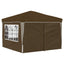 Pop-up Festtelt 288 x 288 x 245 cm Gråbrun Oxford stof