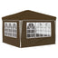 Pop-up Festtelt 288 x 288 x 245 cm Gråbrun Oxford stof