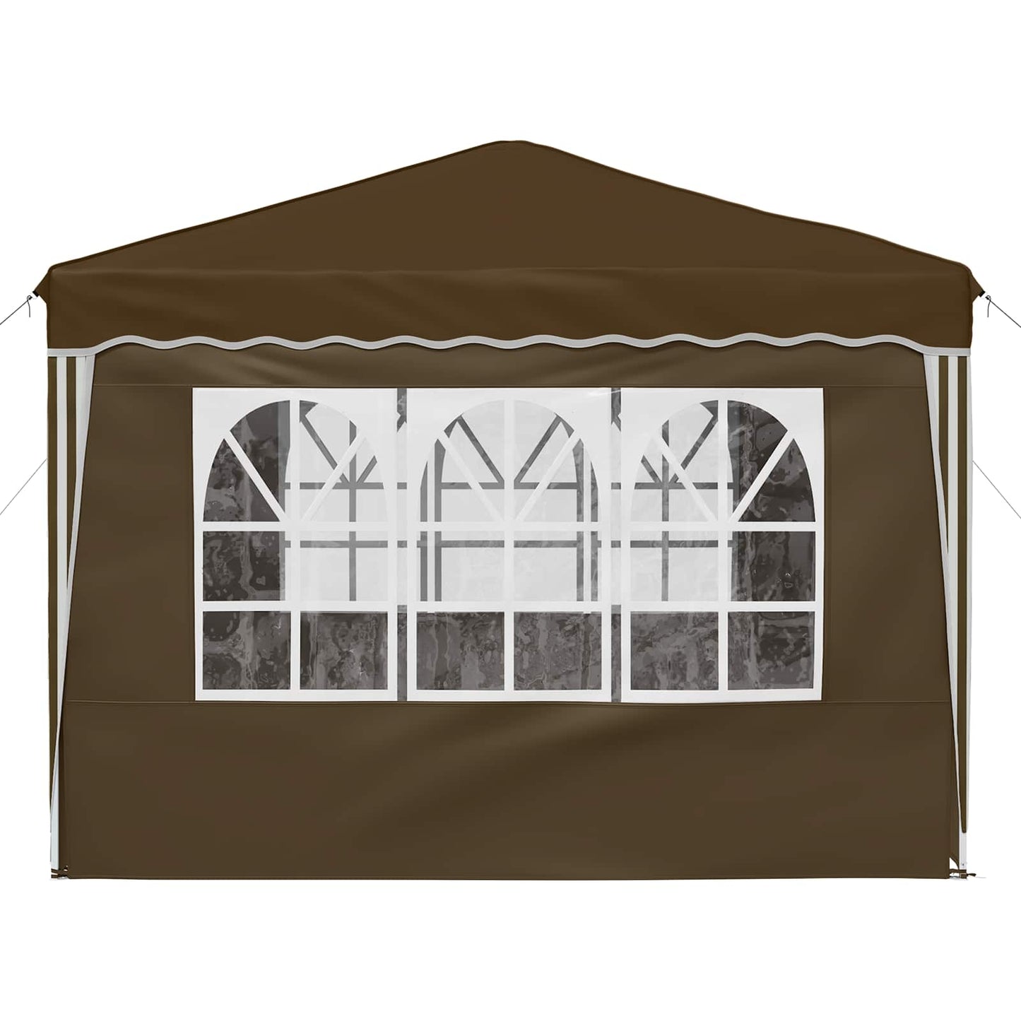 Pop-up Festtelt 288 x 288 x 245 cm Gråbrun Oxford stof