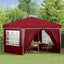 Pop-up Festtelt 288 x 288 x 245 cm Bordeaux Oxford stof