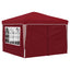 Pop-up Festtelt 288 x 288 x 245 cm Bordeaux Oxford stof