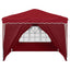 Pop-up Festtelt 288 x 288 x 245 cm Bordeaux Oxford stof
