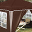 Pop-up Festtelt 288 x 288 x 245 cm Brun Oxford stof