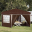 Pop-up Festtelt 288 x 288 x 245 cm Brun Oxford stof