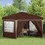 Pop-up Festtelt 288 x 288 x 245 cm Brun Oxford stof
