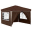 Pop-up Festtelt 288 x 288 x 245 cm Brun Oxford stof
