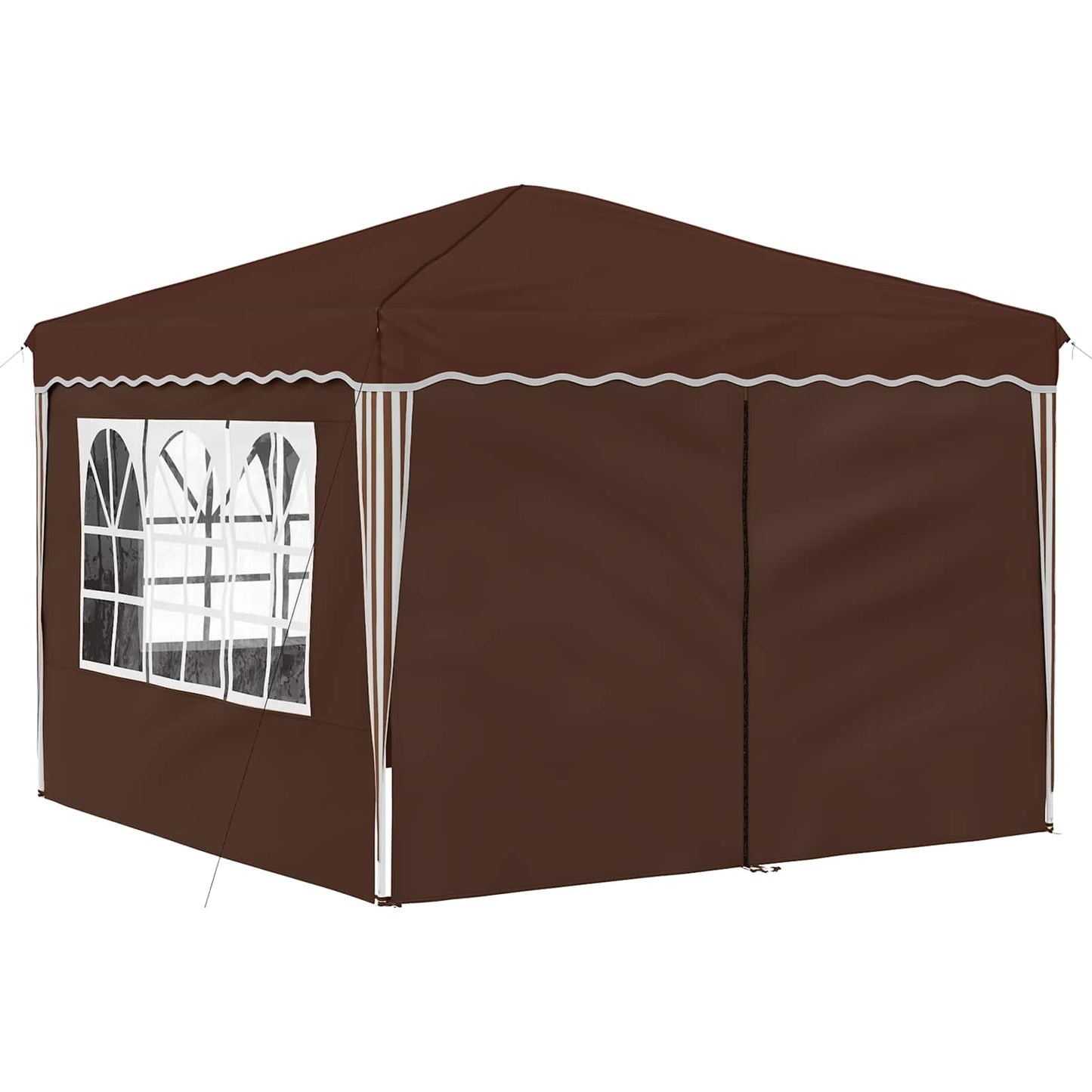 Pop-up Festtelt 288 x 288 x 245 cm Brun Oxford stof