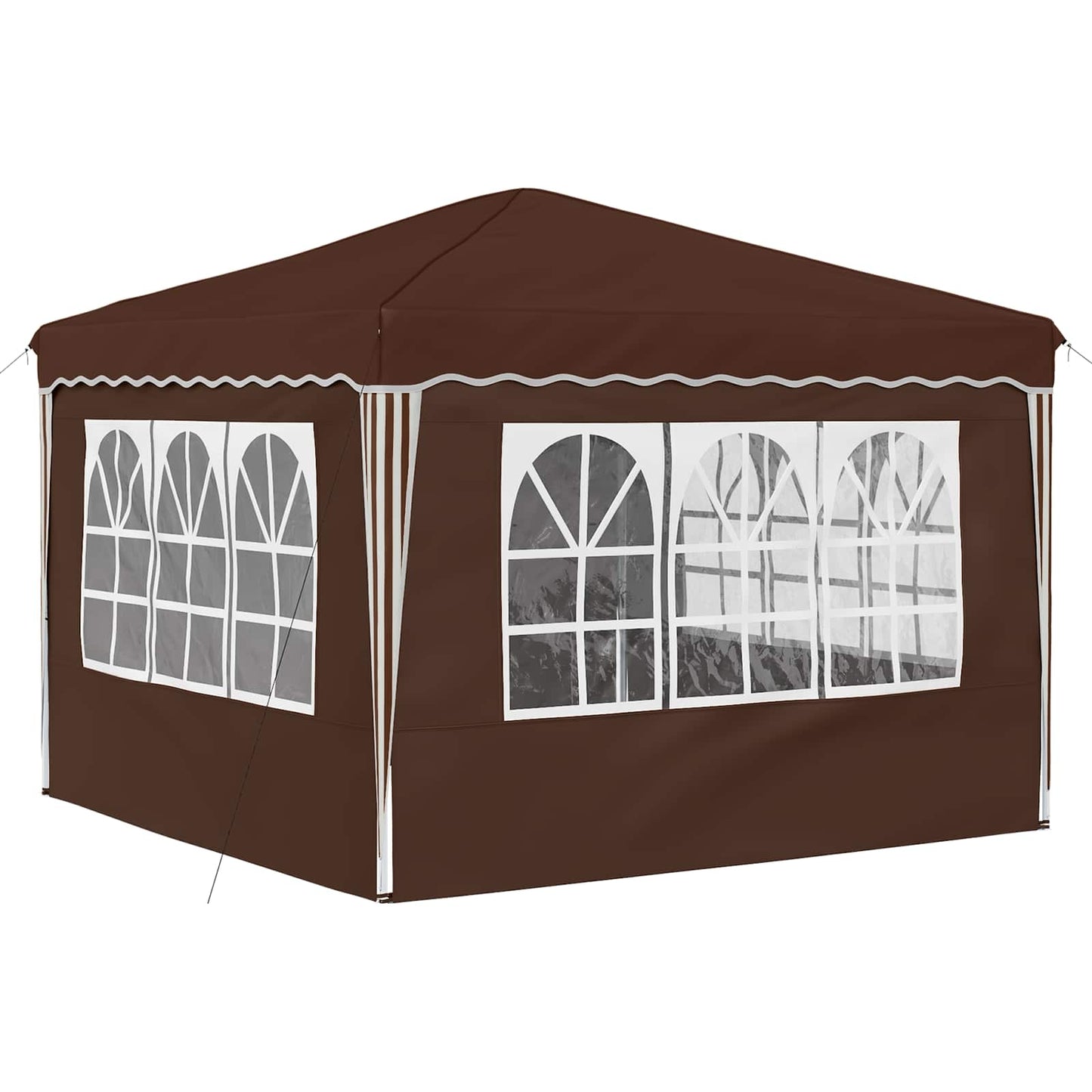 Pop-up Festtelt 288 x 288 x 245 cm Brun Oxford stof