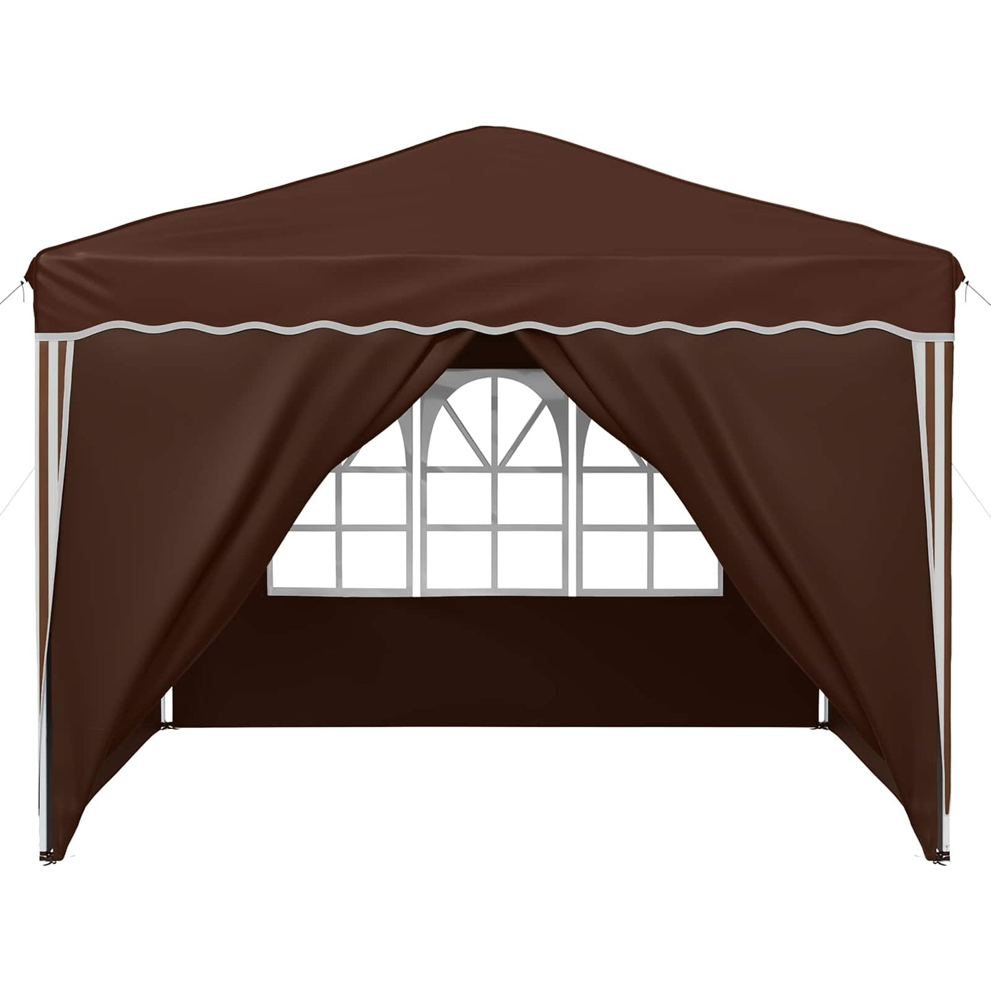 Pop-up Festtelt 288 x 288 x 245 cm Brun Oxford stof