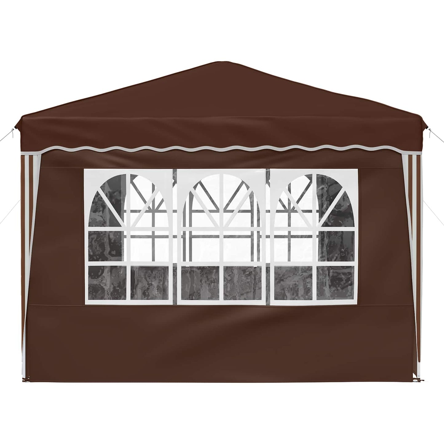 Pop-up Festtelt 288 x 288 x 245 cm Brun Oxford stof