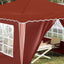 Pop-up Festtelt 288 x 288 x 245 cm Terrakotta Oxford stof