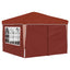 Pop-up Festtelt 288 x 288 x 245 cm Terrakotta Oxford stof