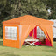 Pop-up Festtelt 288 x 288 x 245 cm Orange Oxford stof