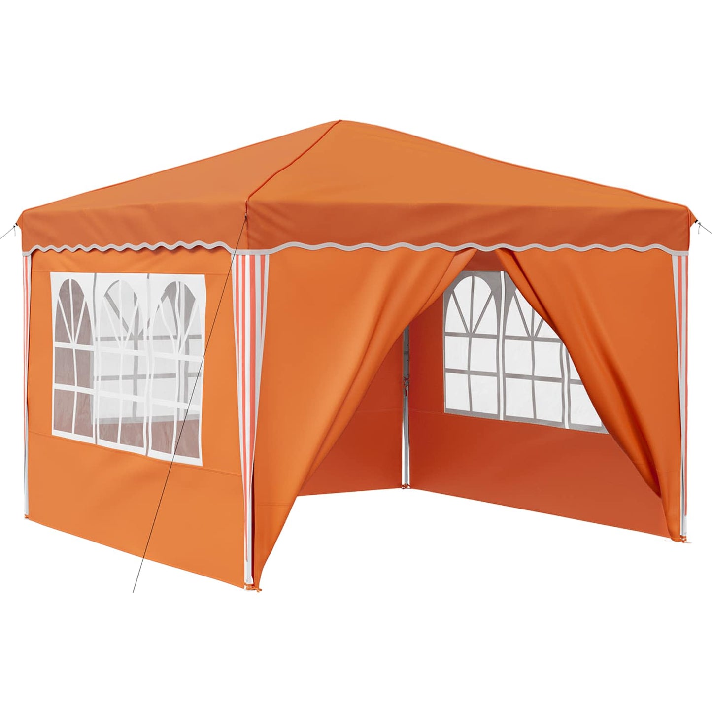 Pop-up Festtelt 288 x 288 x 245 cm Orange Oxford stof