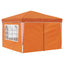 Pop-up Festtelt 288 x 288 x 245 cm Orange Oxford stof