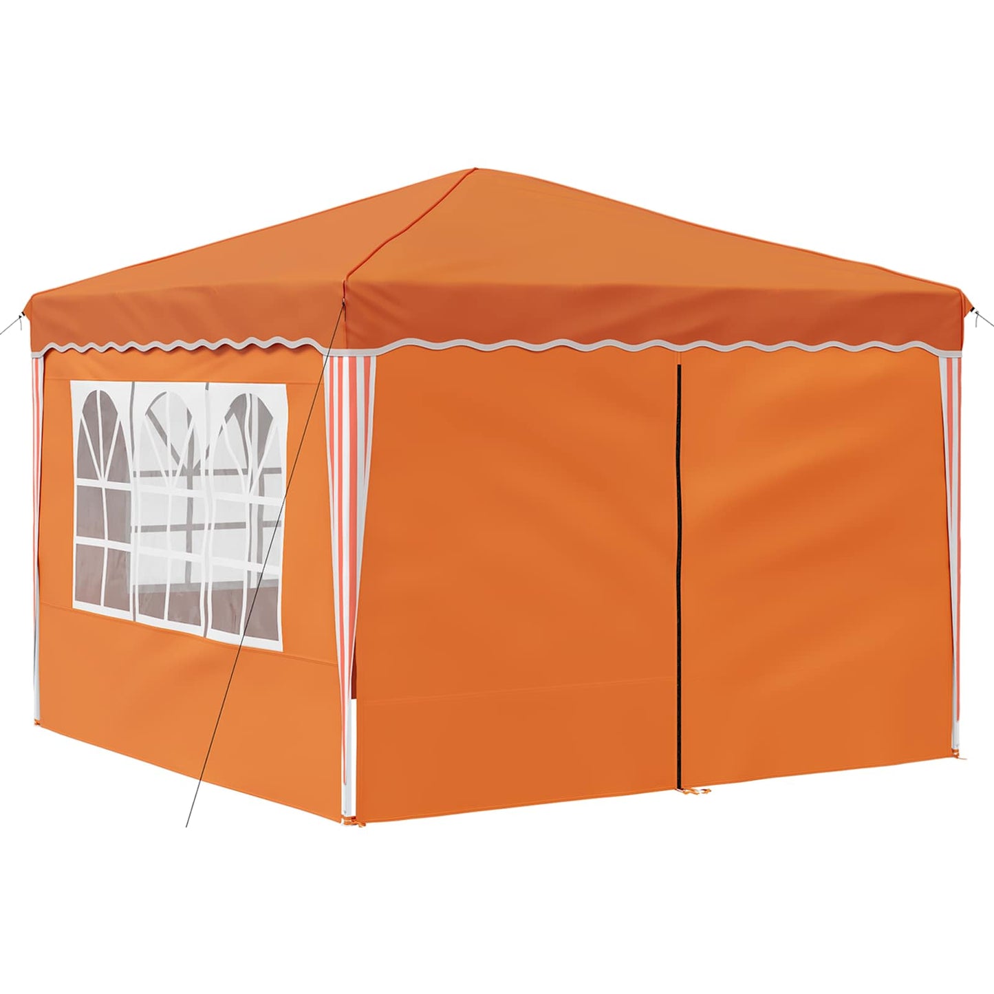 Pop-up Festtelt 288 x 288 x 245 cm Orange Oxford stof