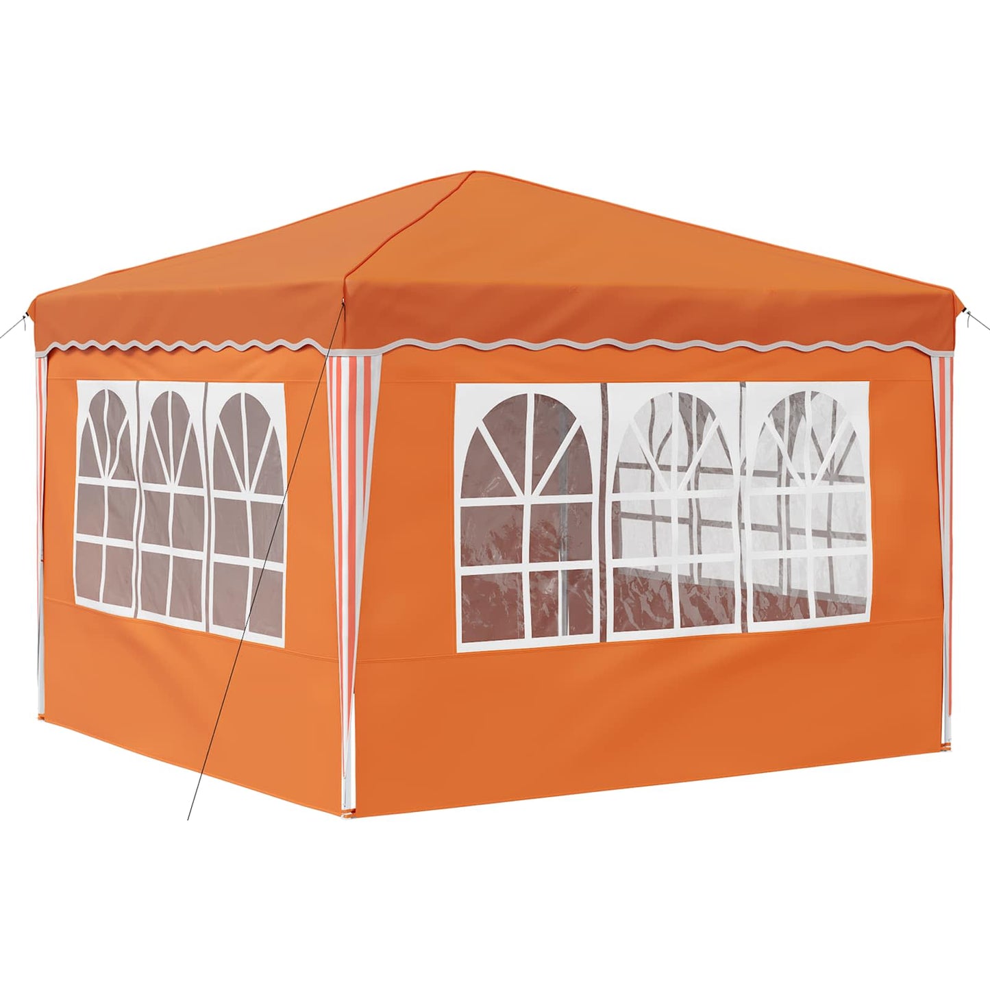 Pop-up Festtelt 288 x 288 x 245 cm Orange Oxford stof