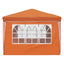 Pop-up Festtelt 288 x 288 x 245 cm Orange Oxford stof