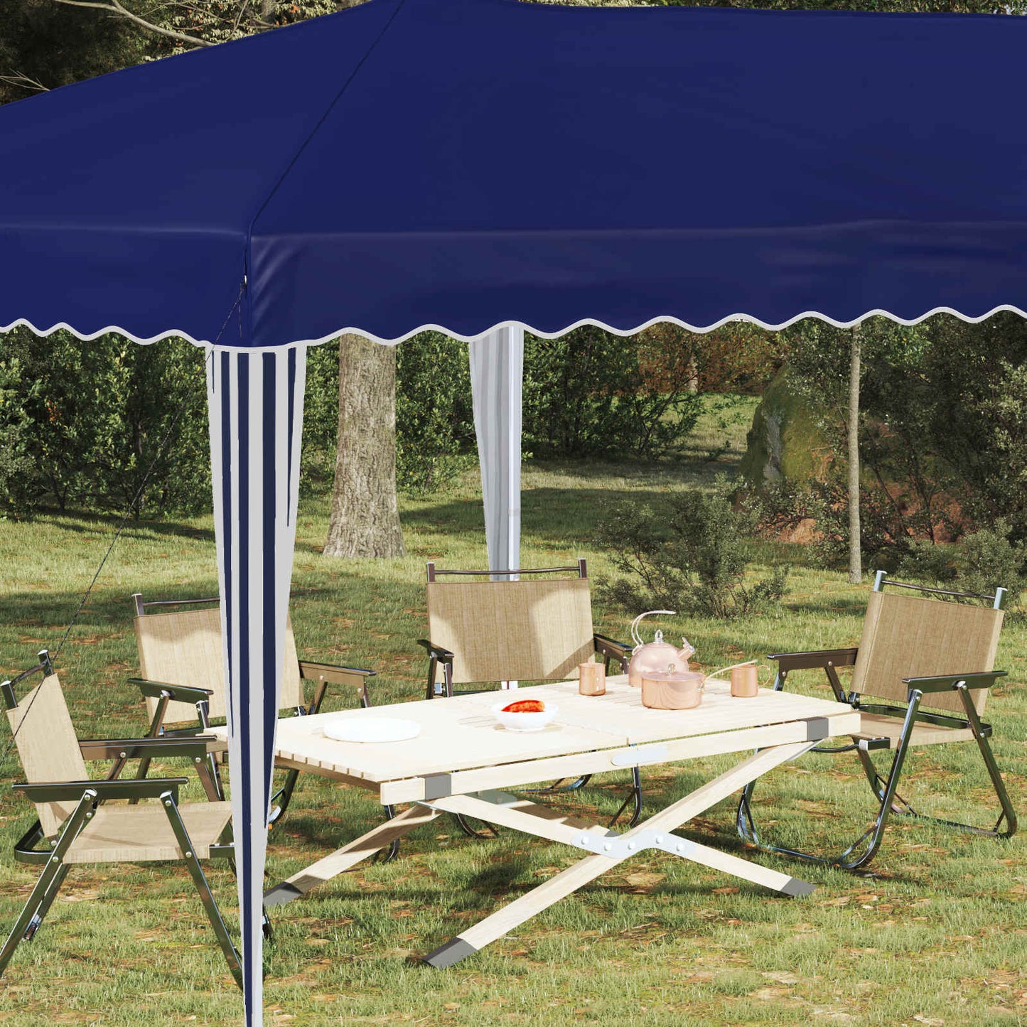 Pop-up Festtelt 575 x 290 x 245 cm Blå