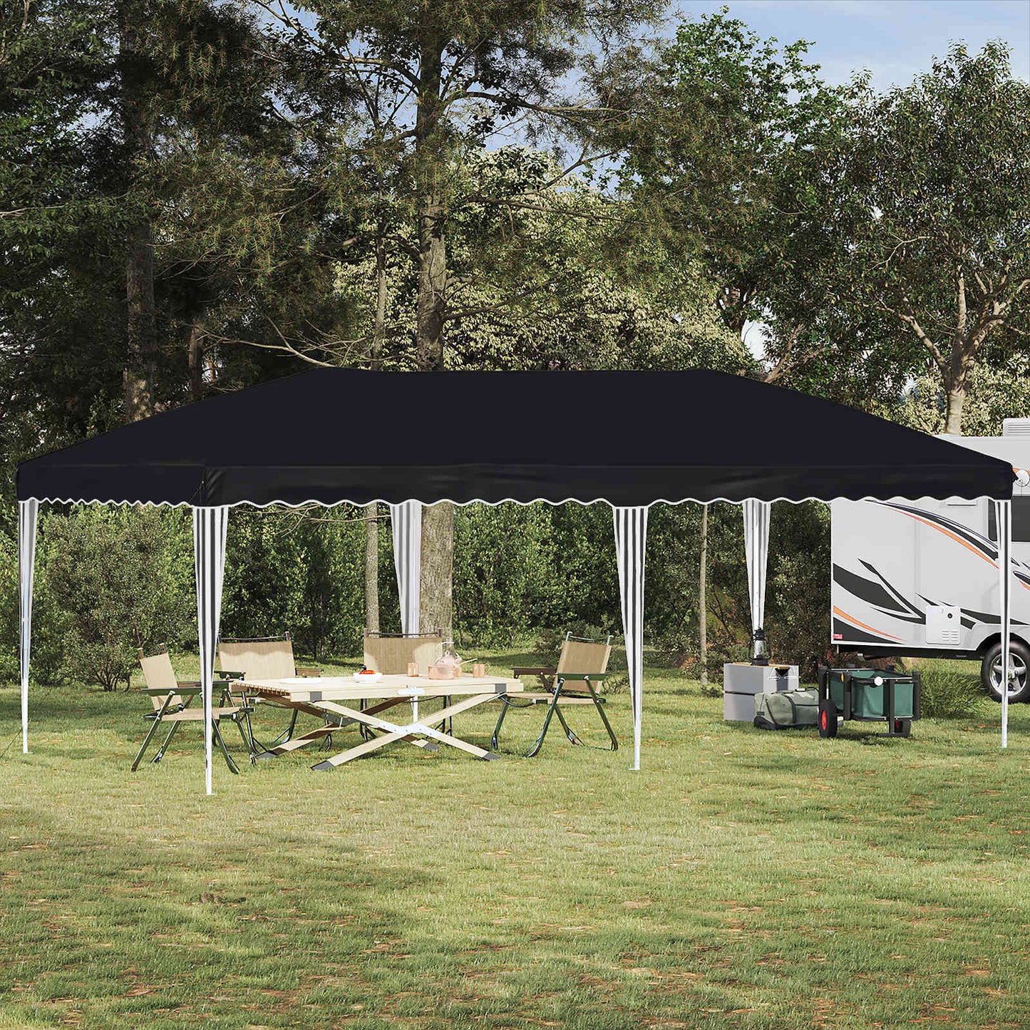 Pop-up Festtelt 575 x 290 x 245 cm Antracit