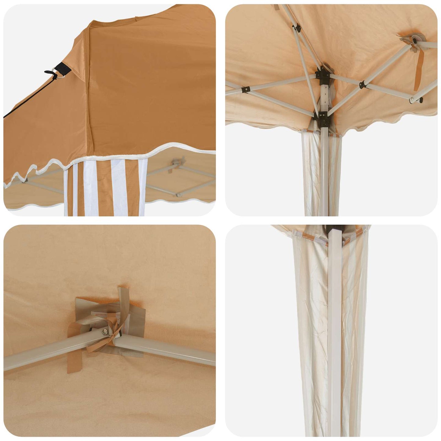 Pop-up Festtelt 575 x 290 x 245 cm Beige