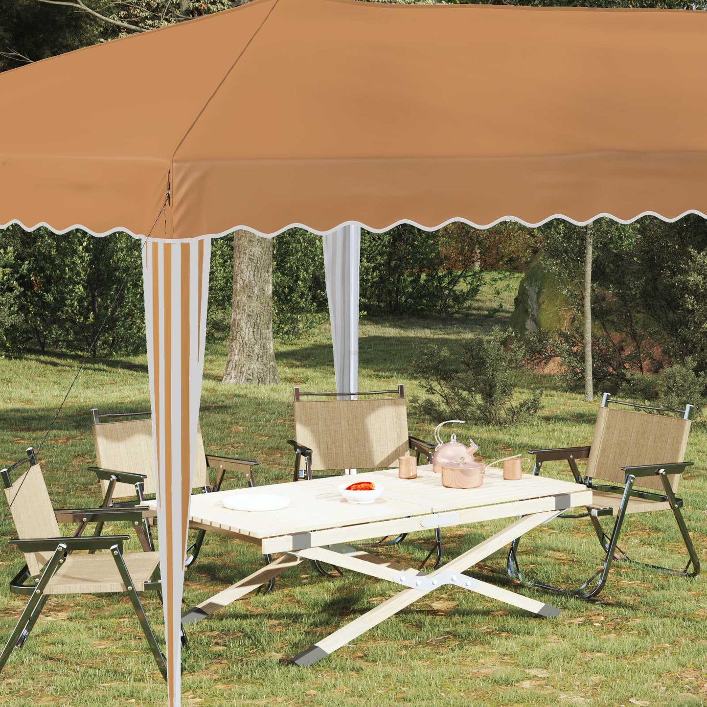 Pop-up Festtelt 575 x 290 x 245 cm Beige