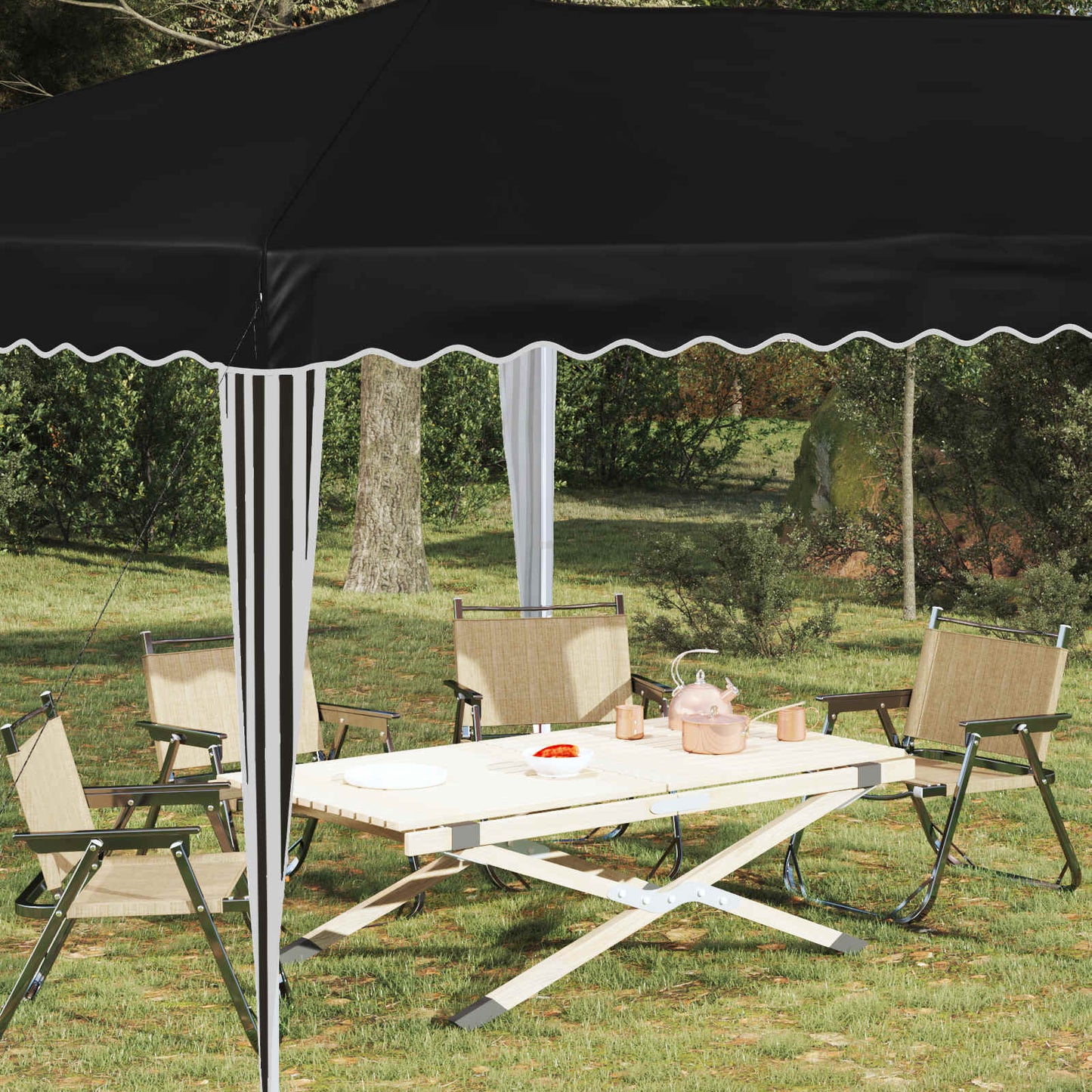Pop-up Festtelt 575 x 290 x 245 cm Sort