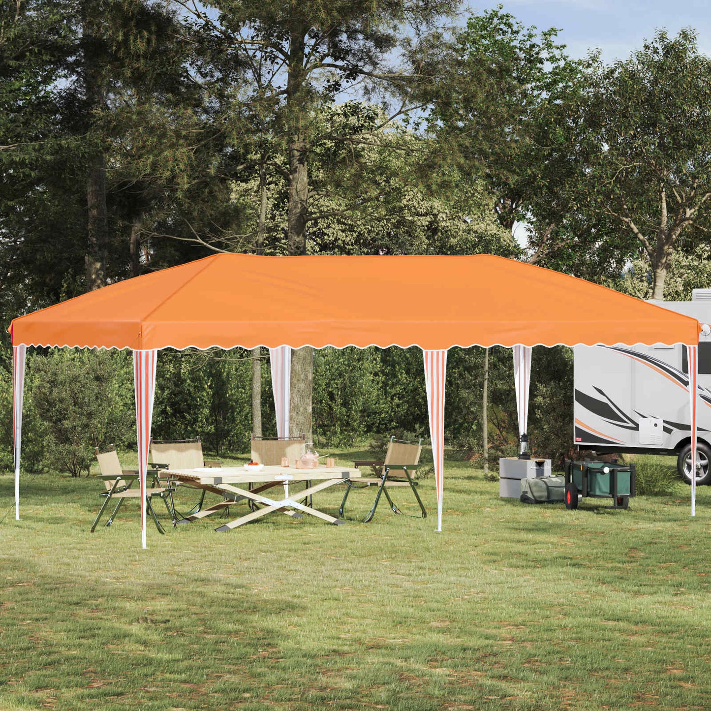 Pop-up Festtelt 575 x 290 x 245 cm Orange
