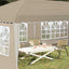 Pop-up Festtelt 575 x 289 x 245 cm Cremefarvet