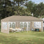 Pop-up Festtelt 575 x 289 x 245 cm Cremefarvet