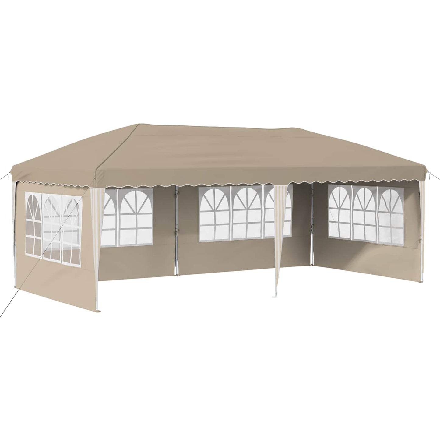 Pop-up Festtelt 575 x 289 x 245 cm Cremefarvet